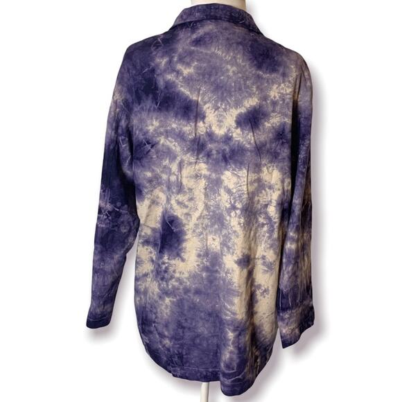 Anthropologie amadi Hilde tie dye linen blend double breasted oversized blazer S - Picture 4 of 9